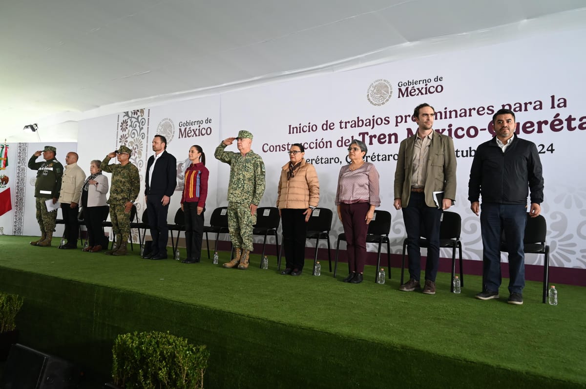 Sheinbaum encabeza inicio de trabajos preliminares del Tren México-Querétaro