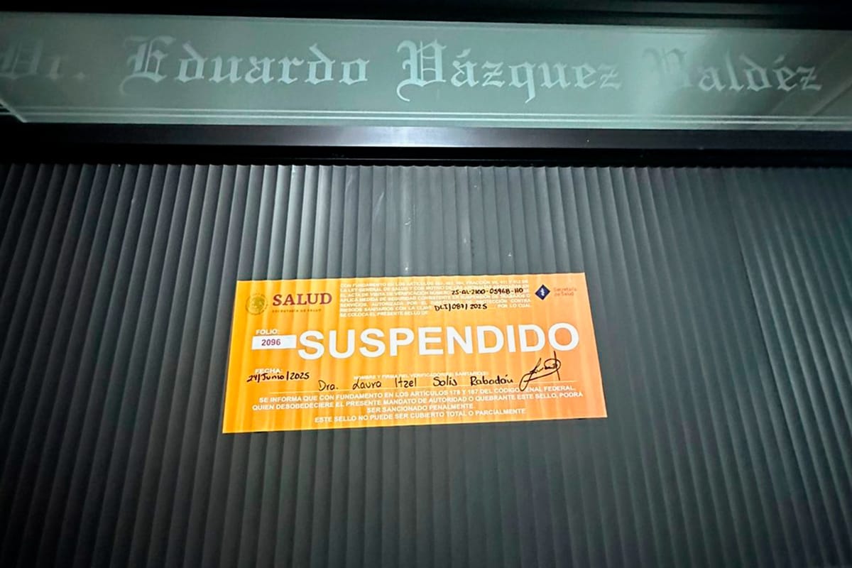 Suspende DPRIS clínica por incumplir requisitos sanitarios