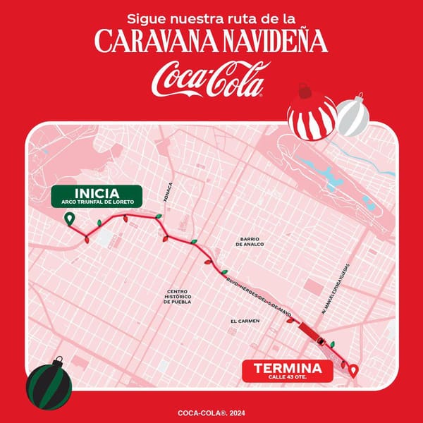 Anuncian recorrido de la Caravana Navideña Coca Cola